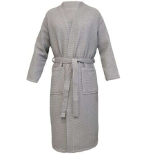 Unisex Waffle Pique fürdőköpeny, XL, szürke, organikus pamut, 54916.22.4 lakástextília
