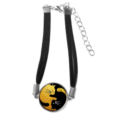  Uniszex állítható Yin-Yang cicás karkötő karkötő