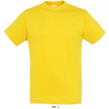  Uniszex REGENT kereknyakú rövid ujjú pamut póló, SOLS SO11380, Gold-2XL férfi póló