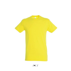  Uniszex REGENT kereknyakú rövid ujjú pamut póló, SOLS SO11380, Lemon-3XL