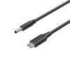 Unitek C14120BK USB-C apa - 4.5 x 3.0mm DC Dell apa Töltő kábel - Fekete (1.8m)