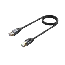 Unitek C18149AGY03 S/FTP Cat8 RJ45 Patch kábel 10m - Fekete (C18149AGY03-10M) kábel és adapter