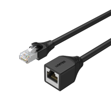 Unitek STP CAT6 Hosszabbító kábel 2m Fekete (C1896BK-2M) kábel és adapter