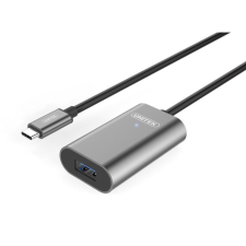Unitek U305A USB-C apa - USB-A anya kábel 5m - Fekete (U304A) kábel és adapter