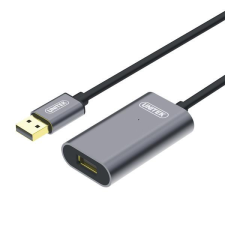 Unitek Y-271 USB 2.0 Aktív hosszabbító kábel 5m Szürke/Fekete kábel és adapter