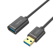 Unitek Y-C457GBK USB 3.0 Hosszabító kábel 1m Fekete kábel és adapter