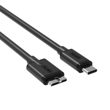 Unitek Y-C475BK USB 3.1 típus-C apa - micro USB 3.0 apa Kábel - Fekete kábel és adapter