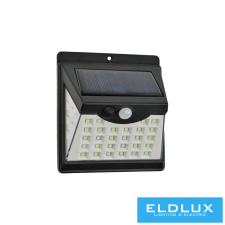 Universo Solarlámpa-PIR 3.7V-1200mAH 5.5V-0.55W 120lm IP65 fekete kültéri világítás