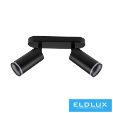 Universo Spot lámpatest 2xGU10 Max.35w IP20 D55x110x220mm Fekete világítás