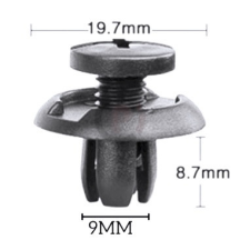  univerzális csavaros kárpit, burkolat rögzítő műanyag klipsz, bolha, kapocs CYT0194 (9mm) kisháztartási gépek kiegészítői
