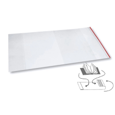 Univerzális fényes PP borító, átlátszó, 255x380 mm, öntapadós csíkkal füzetborító