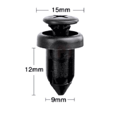  univerzális feszítőhüvelyes kárpit, burkolat rögzítő műanyag klipsz, bolha, kapocs CY1118 (9mm) kisháztartási gépek kiegészítői