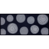  Univerzális futószőnyeg szürke körök csúszásmentes 66 cm x 150 cm