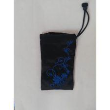 Univerzális Nyakpántos tok, álló Croco (8x13 cm), fekete-kék - virágos tok és táska