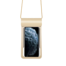  Univerzális vízálló védőtok okostelefonhoz, 6.5″ méretig, víz alatti fényképezéshez, arany mobiltelefon kellék