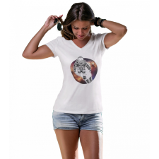  Univerzum egy villanykörtében - Női V-Nyakú Póló női póló