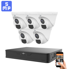 UNIVIEW 5 dome biztonsági kamerás 5MP kamerarendszer beépített mikrofonnal megfigyelő kamera