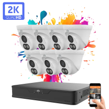 UNIVIEW 7 dome kamerás IP kamera rendszer 4MP színes éjszakai látással megfigyelő kamera