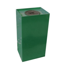  Unobox fém szemetes kosár szelektív hulladékhoz, 100 l térfogat, zöld szemetes
