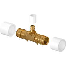 UPONOR QE réz 20x14x20 T idom (1063932) hűtés, fűtés szerelvény