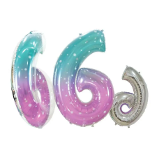  Űr 6-os Space szám fólia lufi 78 cm party kellék