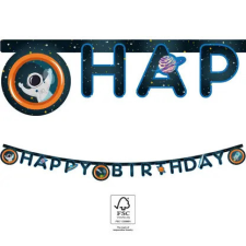 Űr Happy Birthday Rocket Space felirat FSC 2 m party kellék
