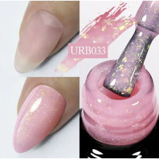 UR Sugar Rubber Base Gél pink-arany csillám urb033 lakk zselé