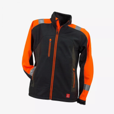 Urgent GL-8364 munkavédelmi softshell kabát fekete/UV narancs színben