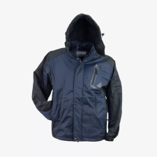 Urgent Y-263 melegen bélelt téli munkavédelmi kabát kék/fekete színben munkaruha