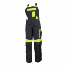 Urgent -Y Kantáros Nadrág Fekete-Neonsárga - 48 munkaruha