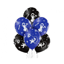 Űrhajós Planet léggömb, lufi 6 db-os 12 inch (30cm) party kellék