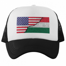  USA-HUN - Trucker Hálós Baseball Sapka