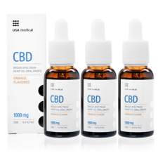 USA Medical CBD olaj 1000mg 30ml Trio pack EREDETI vitamin és táplálékkiegészítő
