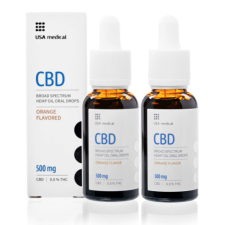 USA Medical CBD olaj 500mg 30ml DUO Pack EREDETI vitamin és táplálékkiegészítő