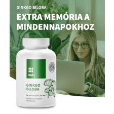 USA Medical Ginkgo Biloba 60 kapszula ginzeng kivonattal vitamin és táplálékkiegészítő