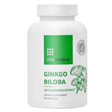 USA Medical Kft USA medical Ginkgo Biloba kapszula ginzeng kivonattal 60 db vitamin és táplálékkiegészítő