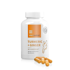 USA Medical Turmeric + Ginger kapszula 60 db vitamin és táplálékkiegészítő