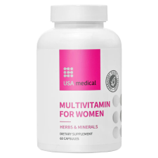 USA Medical USA medical Multivitamin nőknek növényi kivonatokkal kapszula – 60 db vitamin és táplálékkiegészítő