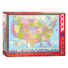  USA országai puzzle, USA puzzle Map of the USA - 1000 db-os USA térkép puzzle EuroGraphics