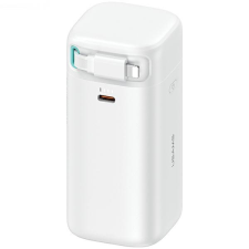USAMS 20KCD21702 Powerbank visszahúzható Lightning kábellel 18000 mAh PD 45W - fehér power bank