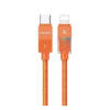 USAMS Apple iPhone 5  u93 adatkábel (type-c - lightning, 30w, pd gyorstöltő, led jelzés, 120cm) narancssárga