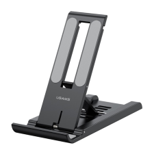 USAMS asztali tartó (univerzális, m&#369;anyag, csúszásgátló, állítható, hordozható, 4.7-12&quot; méret) fekete zj070zj01 mobiltelefon kellék