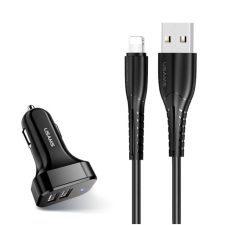 USAMS C13 NTU35LC Autós 2xUSB-A töltő (5V / 2.1A) (NTU35LC13TZ) mobiltelefon kellék