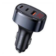 USAMS C42 autós töltő USB-A + 2xUSB-C aljzat (C42) mobiltelefon kellék