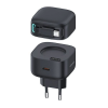 USAMS CC202TC01 USB Type-C GaN Hálózati töltő + USB Type-C kábel - Fekete (35W) (CC202TC01 FEKETE)