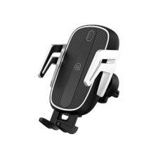 USAMS Cd100Zj01 autós mobiltelefon tartó beépített vezeték nélküli töltővel, fekete mobiltelefon kellék