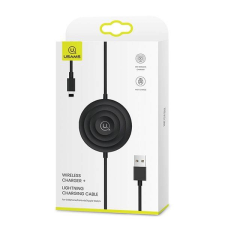 USAMS indukciós töltő US-CC096 10W z kablem lightning fekete CC96WH01 mobiltelefon kellék