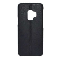 USAMS JOE műanyag telefonvédő (bőr hatású, varrás minta) FEKETE [Samsung Galaxy S9 (SM-G960)] (S9... tok és táska