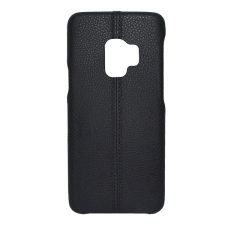 USAMS JOE műanyag telefonvédő (bőr hatású, varrás minta) FEKETE [Samsung Galaxy S9 (SM-G960)] (S9Z01) tok és táska