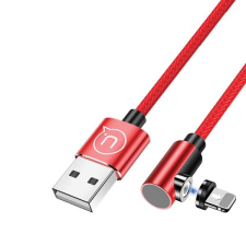 USAMS kábel mágneses csatlakozóval U54 1m lightning piros SJ444USB02 (US-SJ444) mobiltelefon kellék